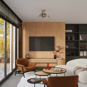 Applique murale LED noire en bois et métal blanc chaud — vue 10