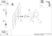 Applique murale LED noire en bois et métal blanc chaud — vue 14