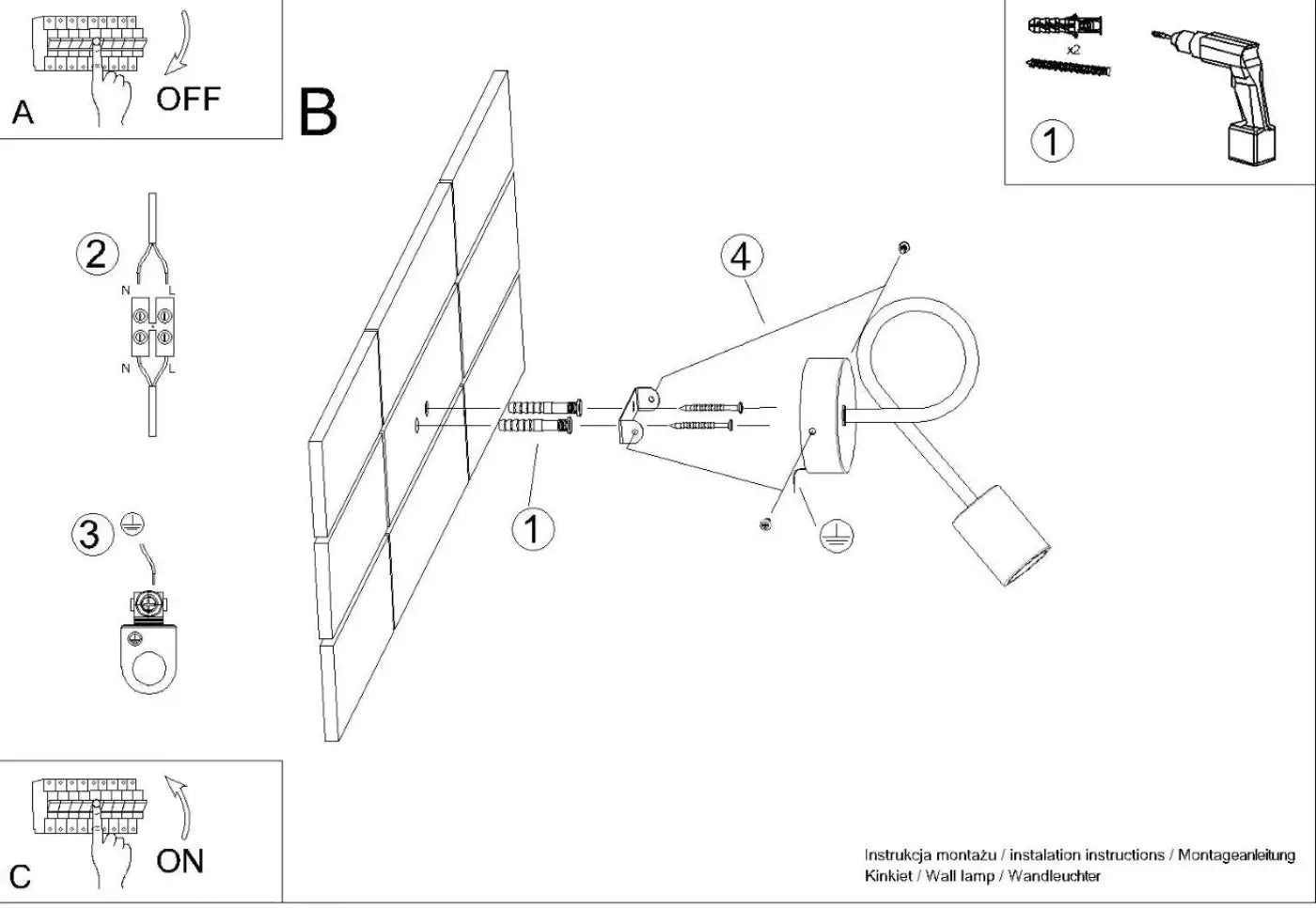 Applique murale LED noire en bois et métal blanc chaud — vue 14