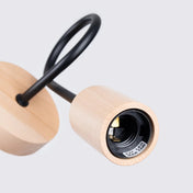 Applique murale LED noire en bois et métal blanc chaud — vue 7