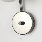 Applique murale LED noire en métal et marbre pour salon — vue 4