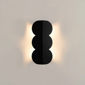 Applique murale LED noire en résine biscuit 2 lumières — vue 1