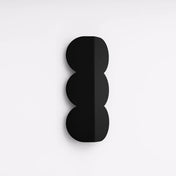 Applique murale LED noire en résine biscuit 2 lumières — vue 2
