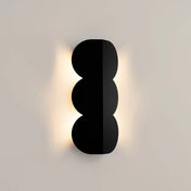 Applique murale LED noire en résine biscuit 2 lumières — vue 7