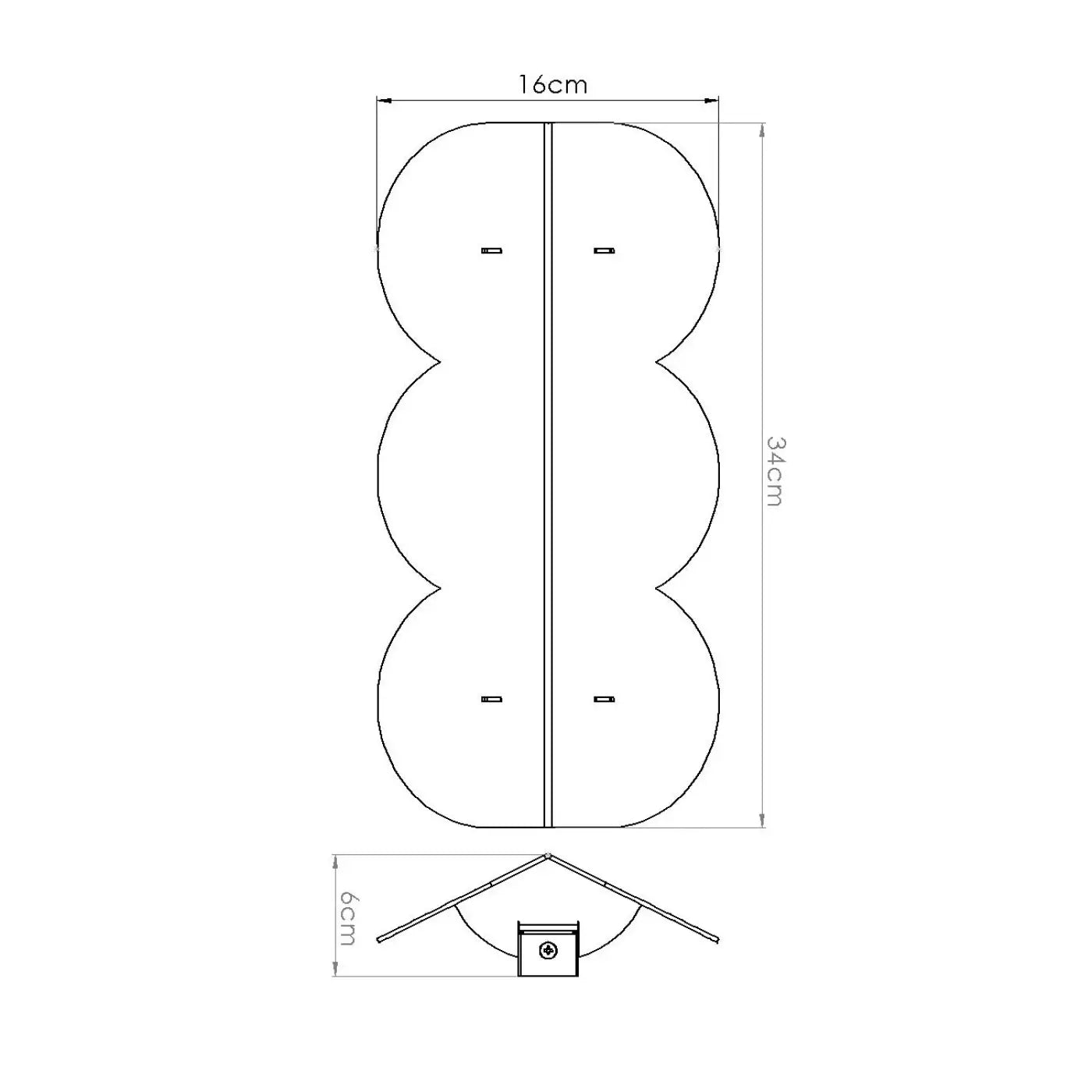 Applique murale LED noire en résine biscuit 2 lumières — vue 9