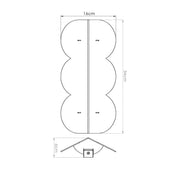 Applique murale LED noire en résine biscuit 2 lumières — vue 9
