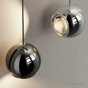 Applique murale LED noire et argent à sphère suspendue — vue 2