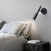 Applique murale LED noire et blanche en aluminium design — vue 2