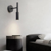 Applique murale LED noire et blanche en aluminium design — vue 3