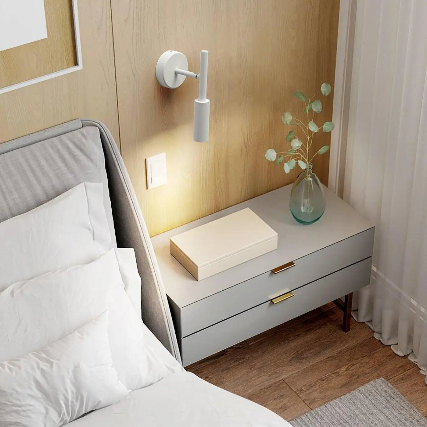 Applique murale LED noire et blanche en aluminium design — vue 6