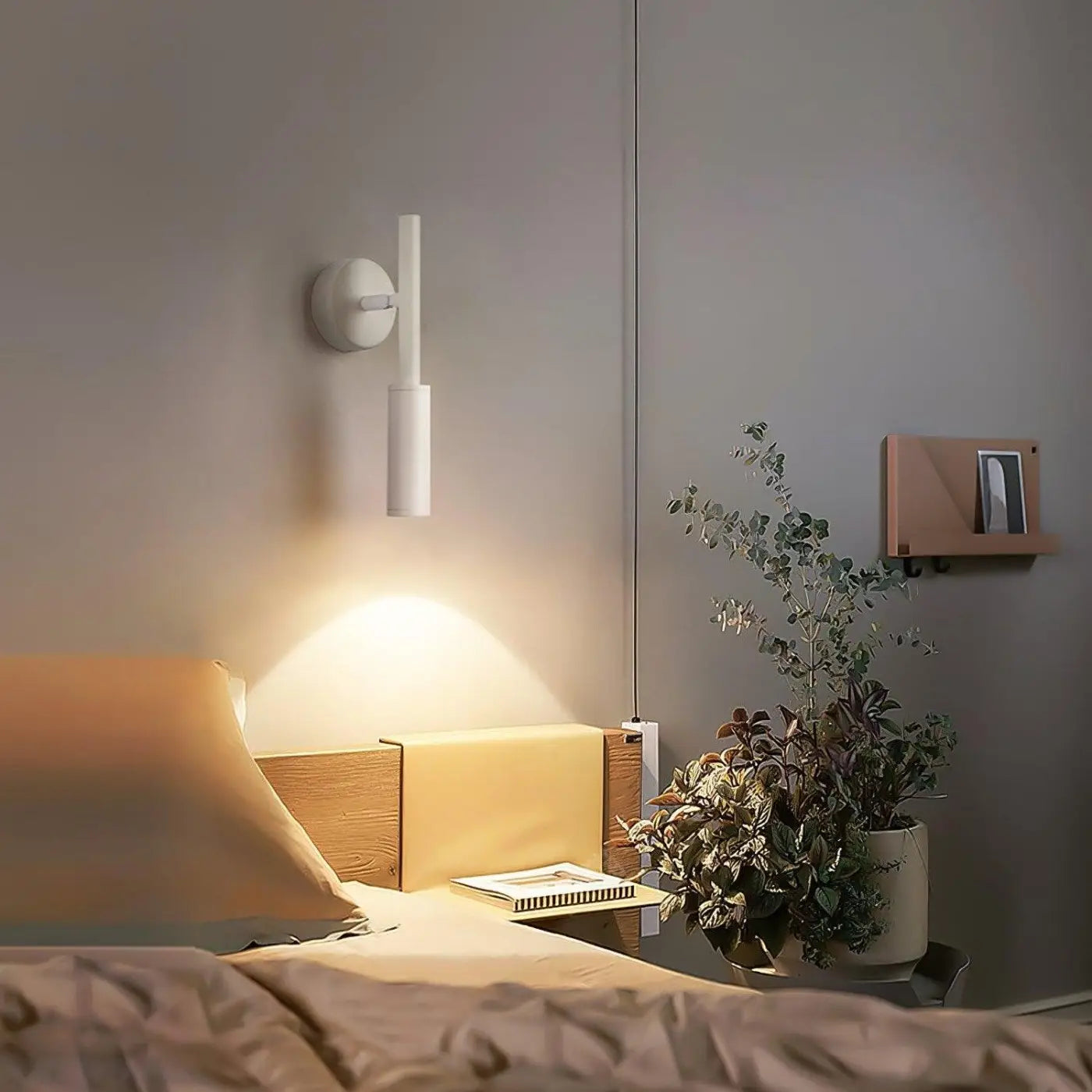 Applique murale LED noire et blanche en aluminium design — vue 8