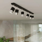 Applique murale LED noire et chrome spot orientable — vue 6