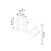 Applique murale LED noire et chrome spot orientable — vue 7