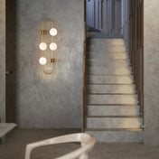 Applique murale LED noire et dorée à quatre globes — vue 2