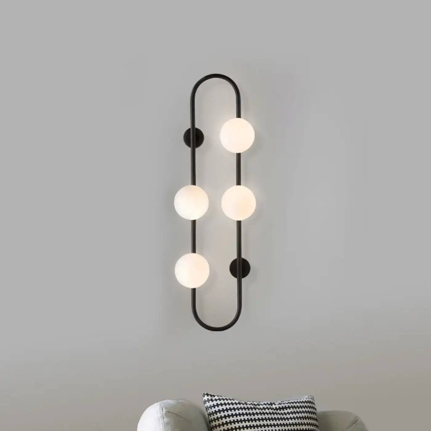 Applique murale LED noire et dorée à quatre globes — vue 6