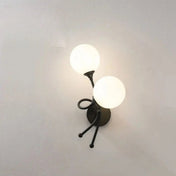 Applique murale LED noire et dorée art déco à deux feux — vue 5