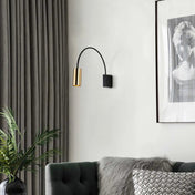 Applique murale LED noire et dorée en aluminium ajustable — vue 4