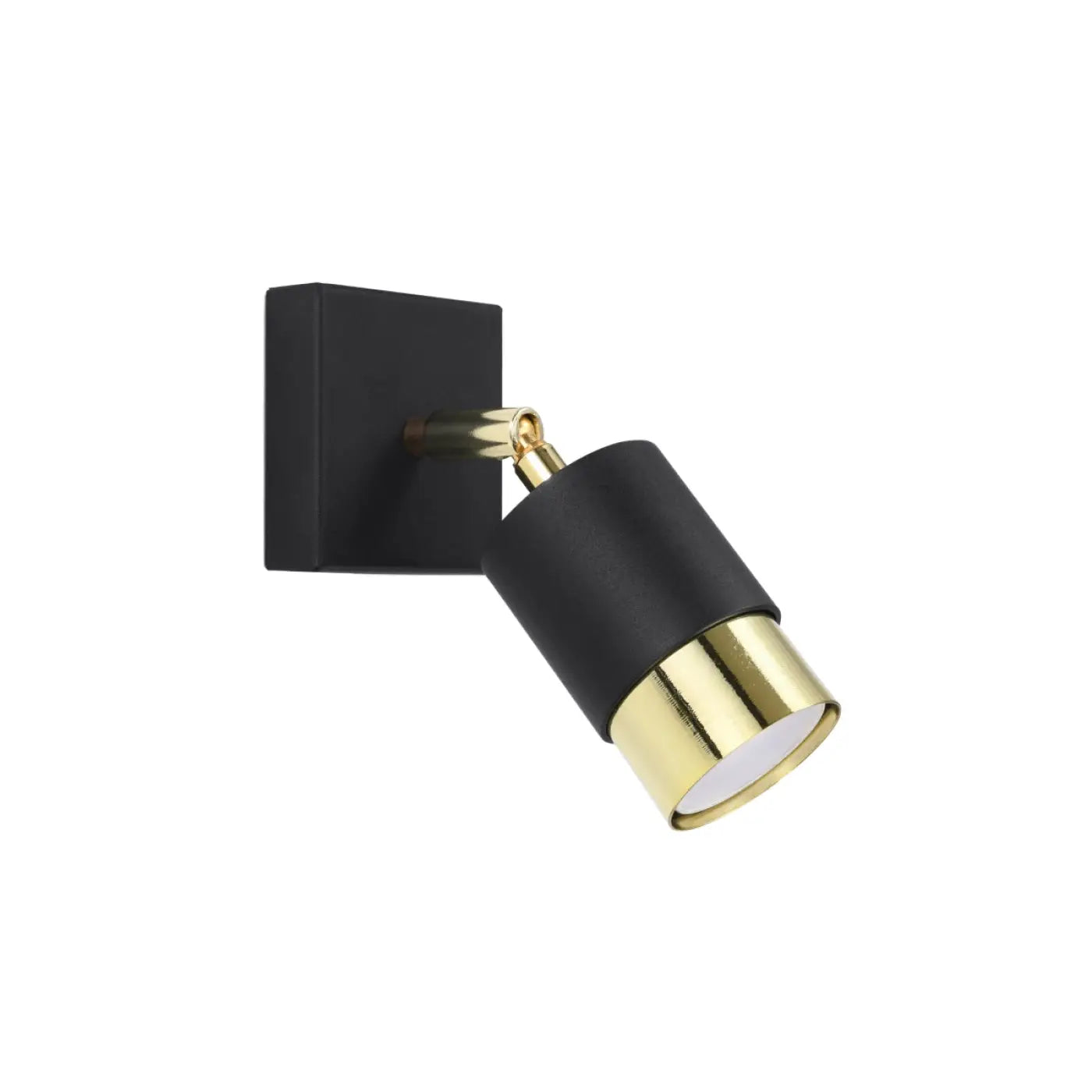 Applique murale LED noire et dorée spot orientable — vue 3