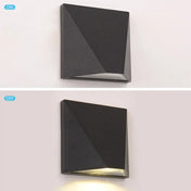 Applique murale LED noire géométrique carrée IP65 — vue 3