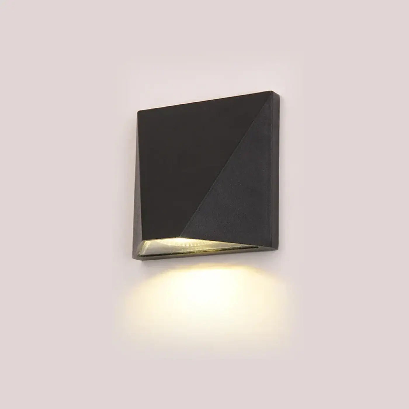 Applique murale LED noire géométrique carrée IP65 — vue 4
