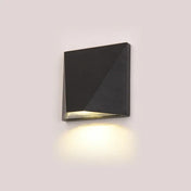 Applique murale LED noire géométrique carrée IP65 — vue 4