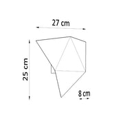 Applique murale LED noire géométrique facettée en acier — vue 7