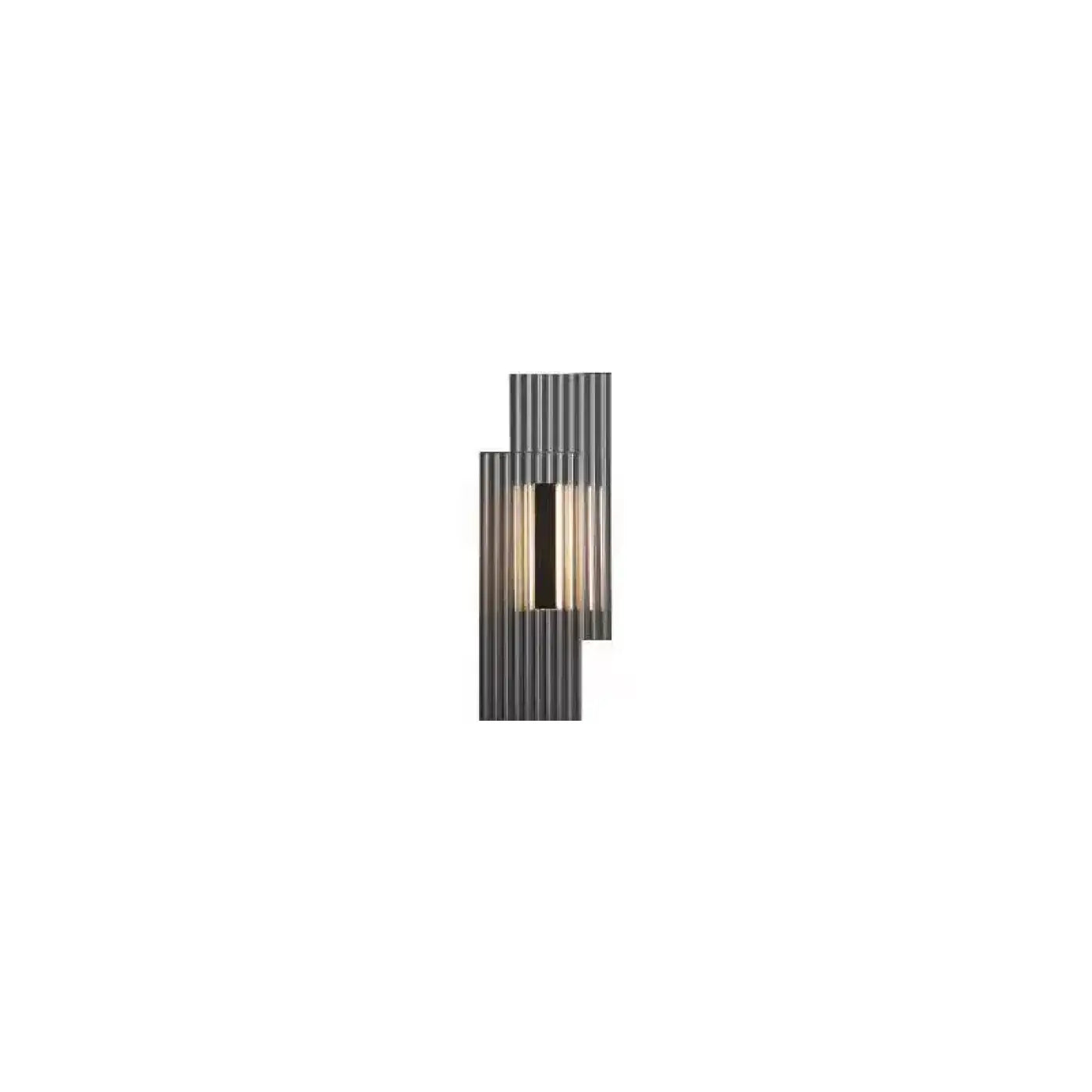 Applique murale LED noire métal strié verticale — vue 4