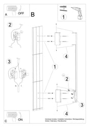 Applique murale LED noire verticale en aluminium — vue 11