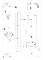Applique murale LED noire verticale en aluminium — vue 11