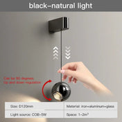 Applique murale LED orientable en métal noir réglable — vue 5