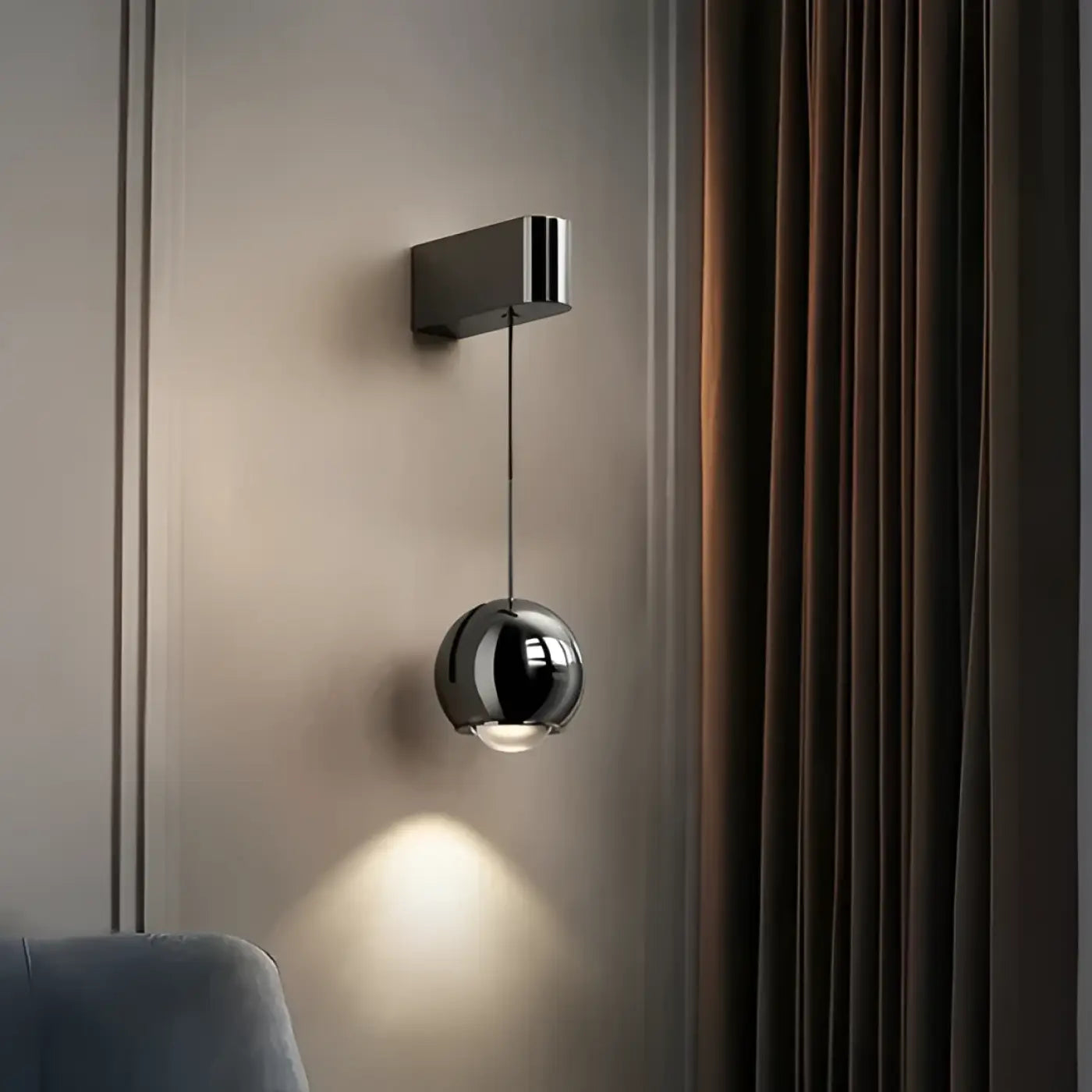 Applique murale LED orientable en métal noir réglable — vue 8