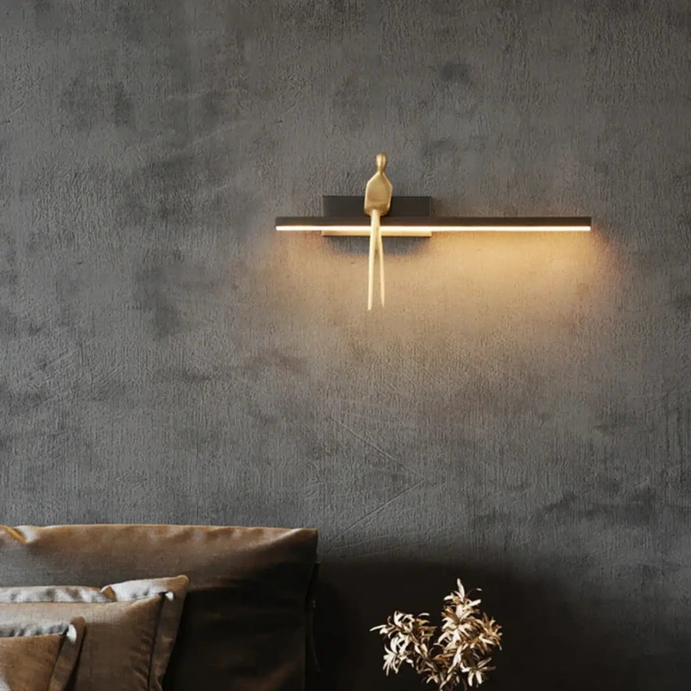 Applique murale LED originale noire et dorée Art Déco — vue 1