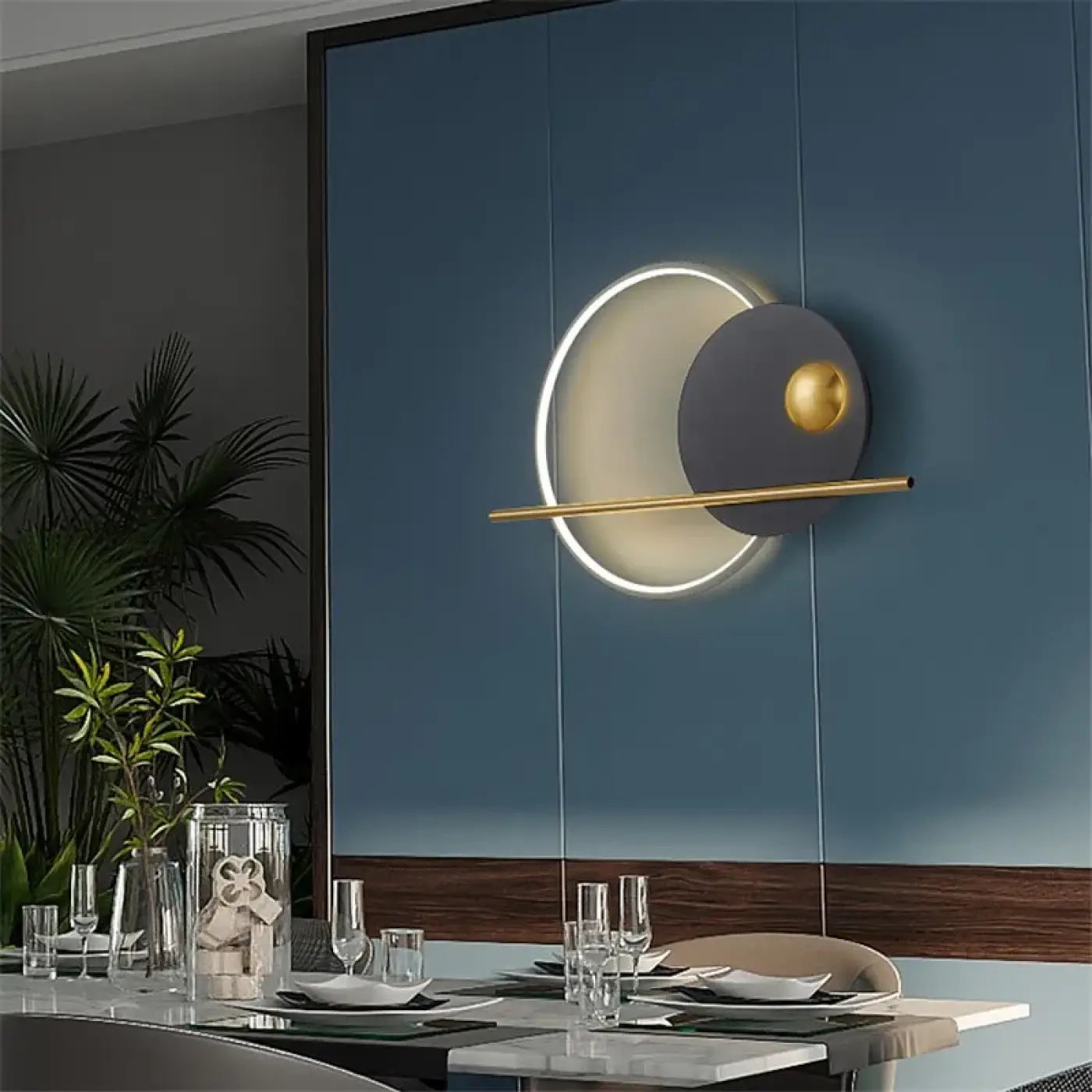 Applique murale LED originale verte, orange ou noire — vue 3