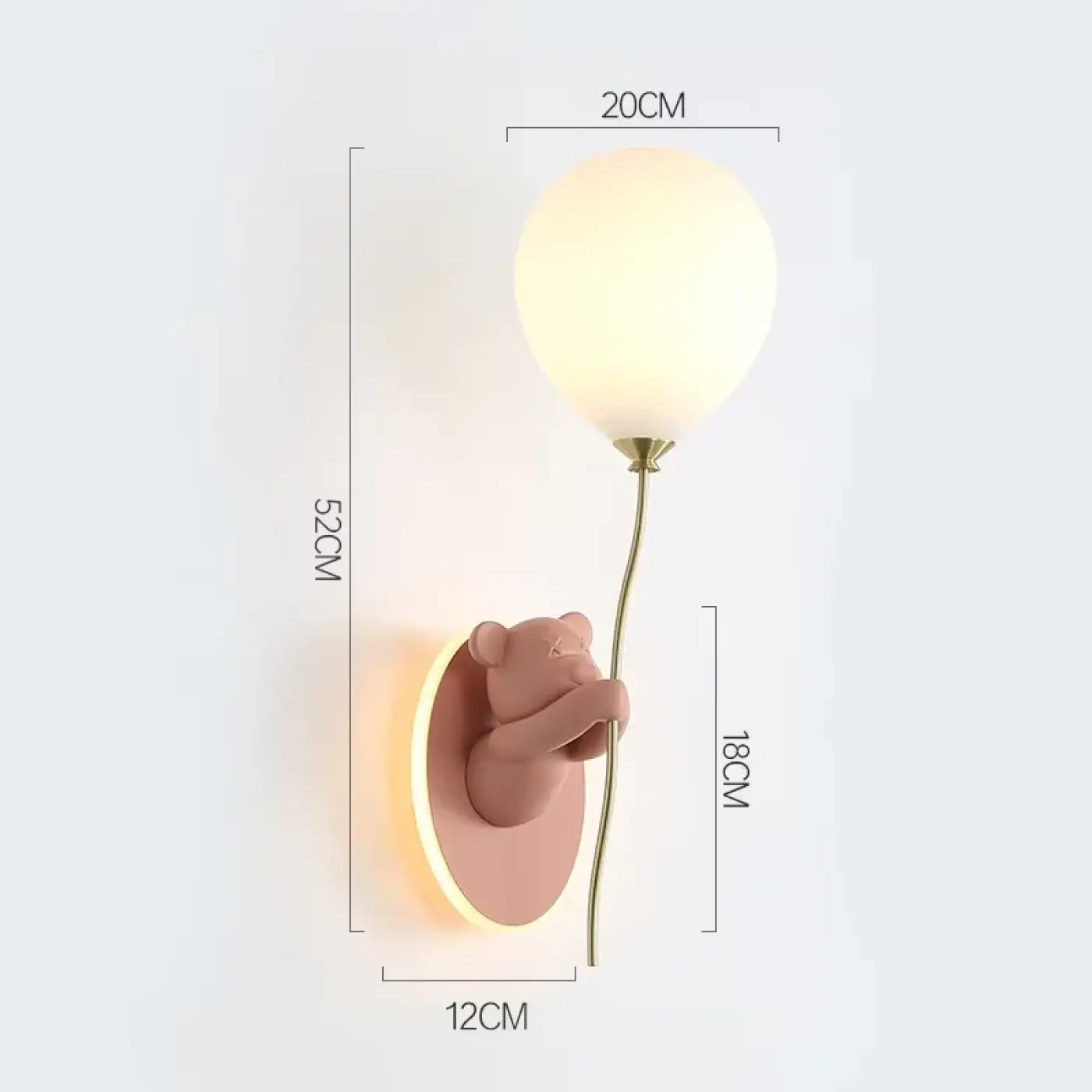 Applique murale LED ourson en verre pour chambre d'enfant — vue 7