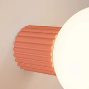Applique murale LED pêche globe opalin minimaliste — vue 6