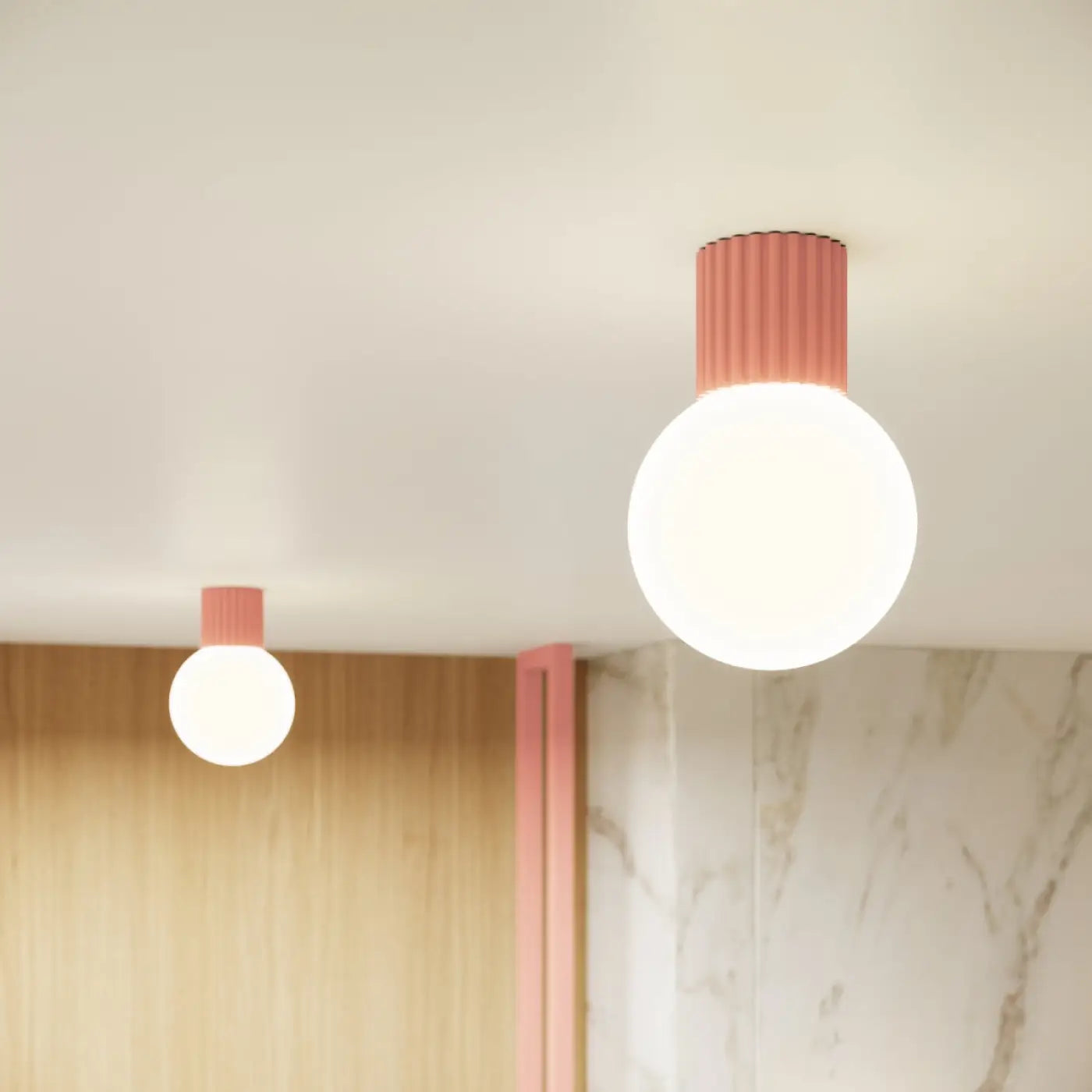 Applique murale LED pêche globe opalin minimaliste — vue 9