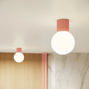 Applique murale LED pêche globe opalin minimaliste — vue 9
