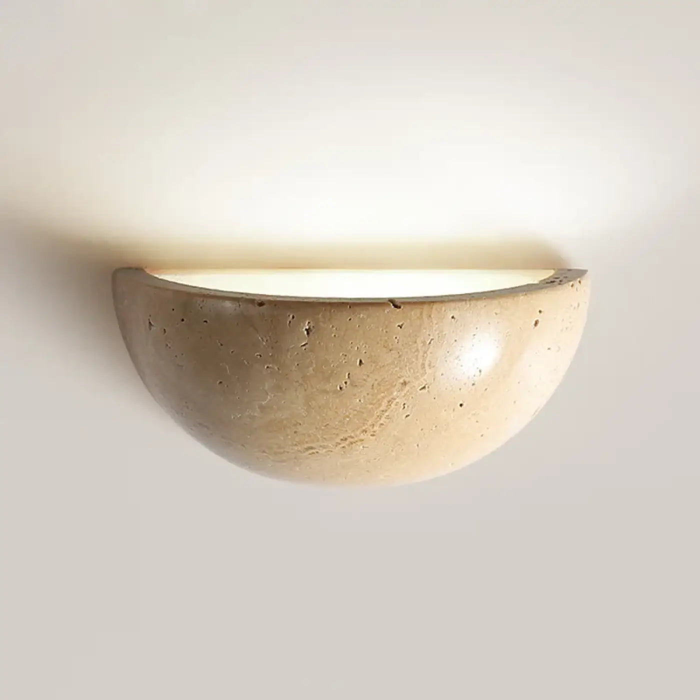 Applique murale LED pierre beige demi-sphère minimaliste — vue 5