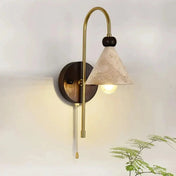 Applique murale LED pierre bois et doré scandinave — vue 4