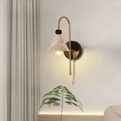 Applique murale LED pierre bois et doré scandinave — vue 5