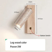 Applique murale LED pierre et bois beige compacte 3 W — vue 4
