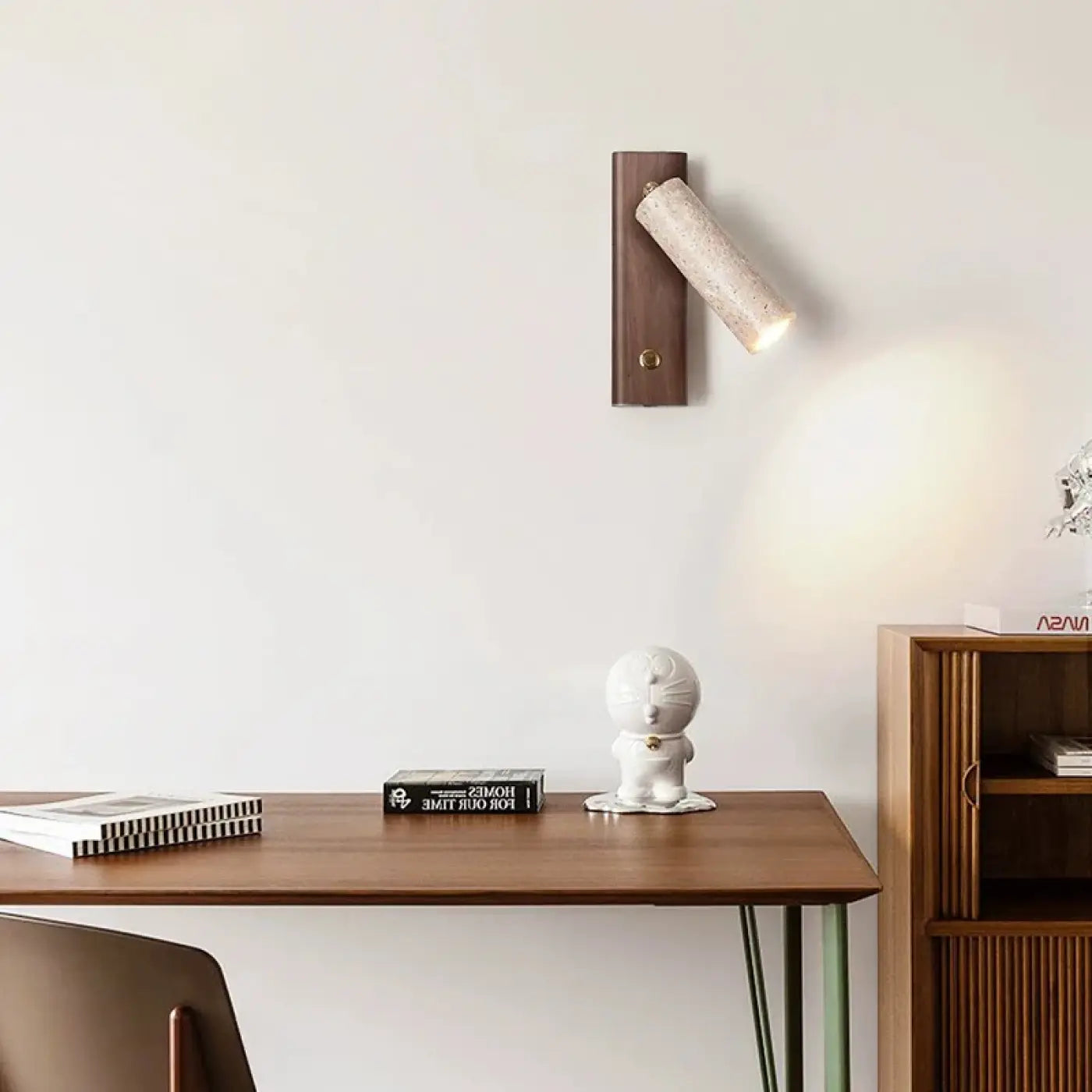 Applique murale LED pierre et bois beige compacte 3 W — vue 6