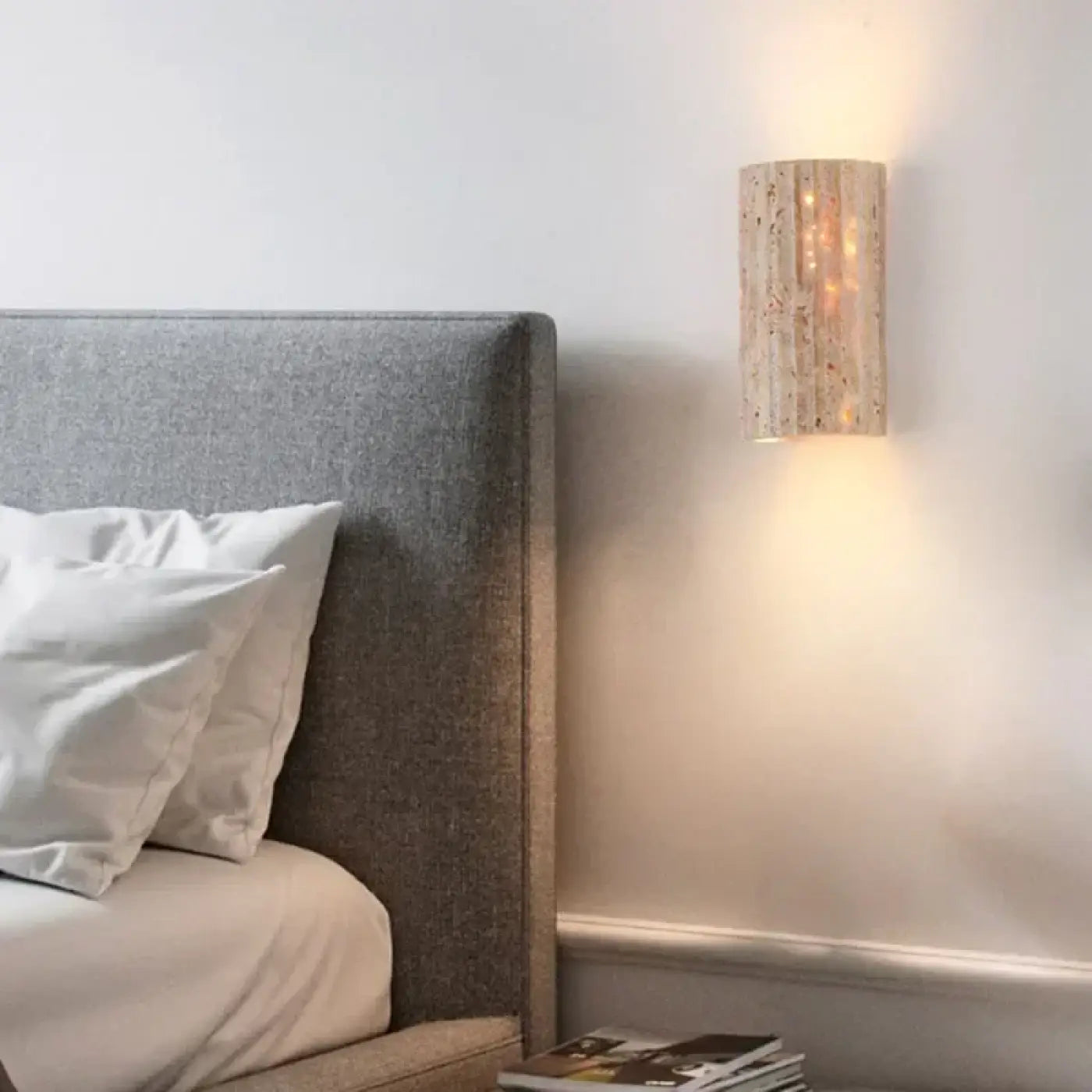 Applique murale LED pierre texturée beige 3 températures — vue 2