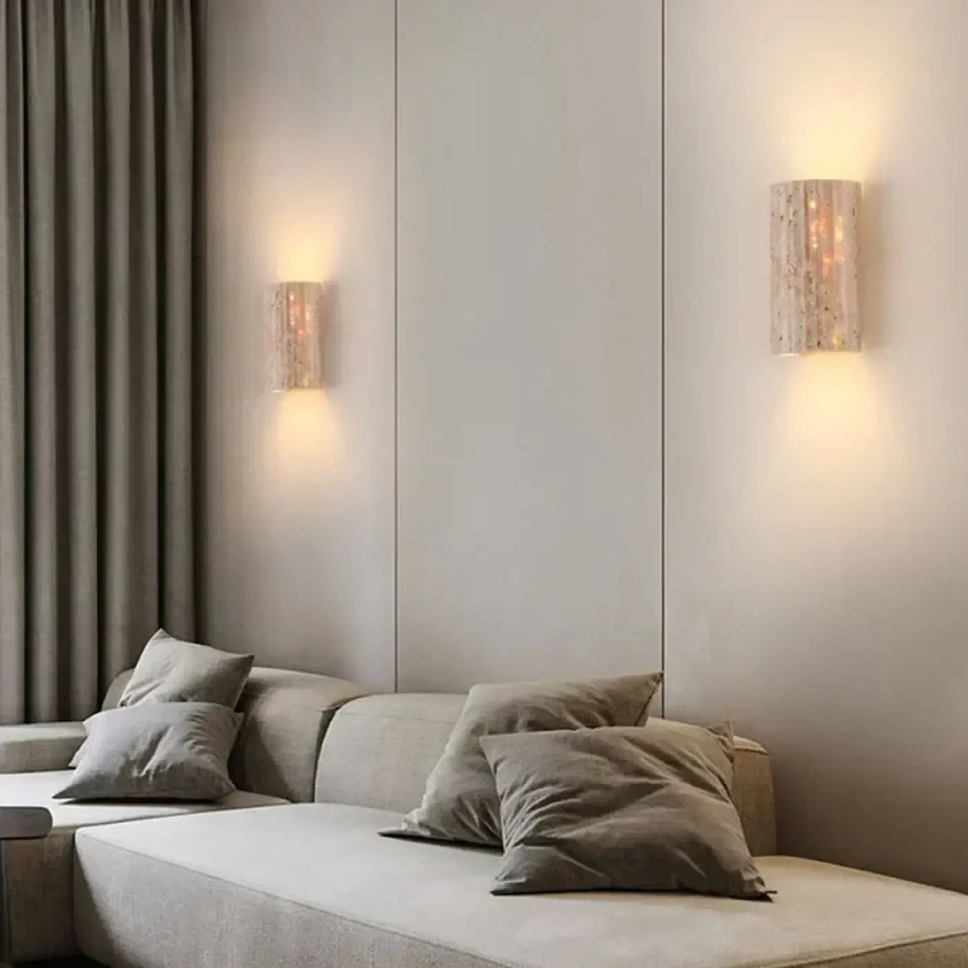 Applique murale LED pierre texturée beige 3 températures — vue 4