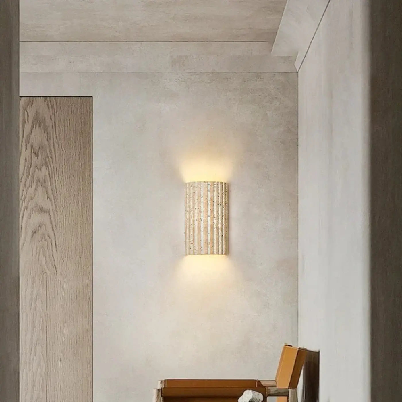 Applique murale LED pierre texturée beige 3 températures — vue 5