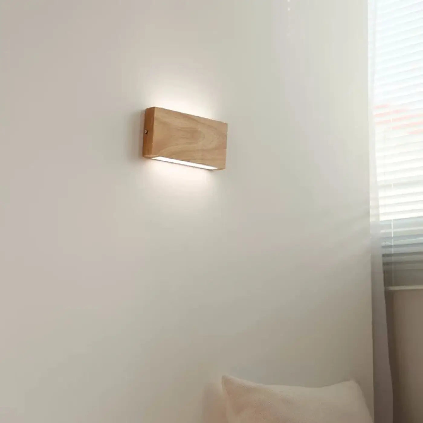 Applique murale LED rectangulaire en bois et acrylique — vue 3