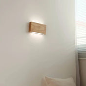 Applique murale LED rectangulaire en bois et acrylique — vue 3