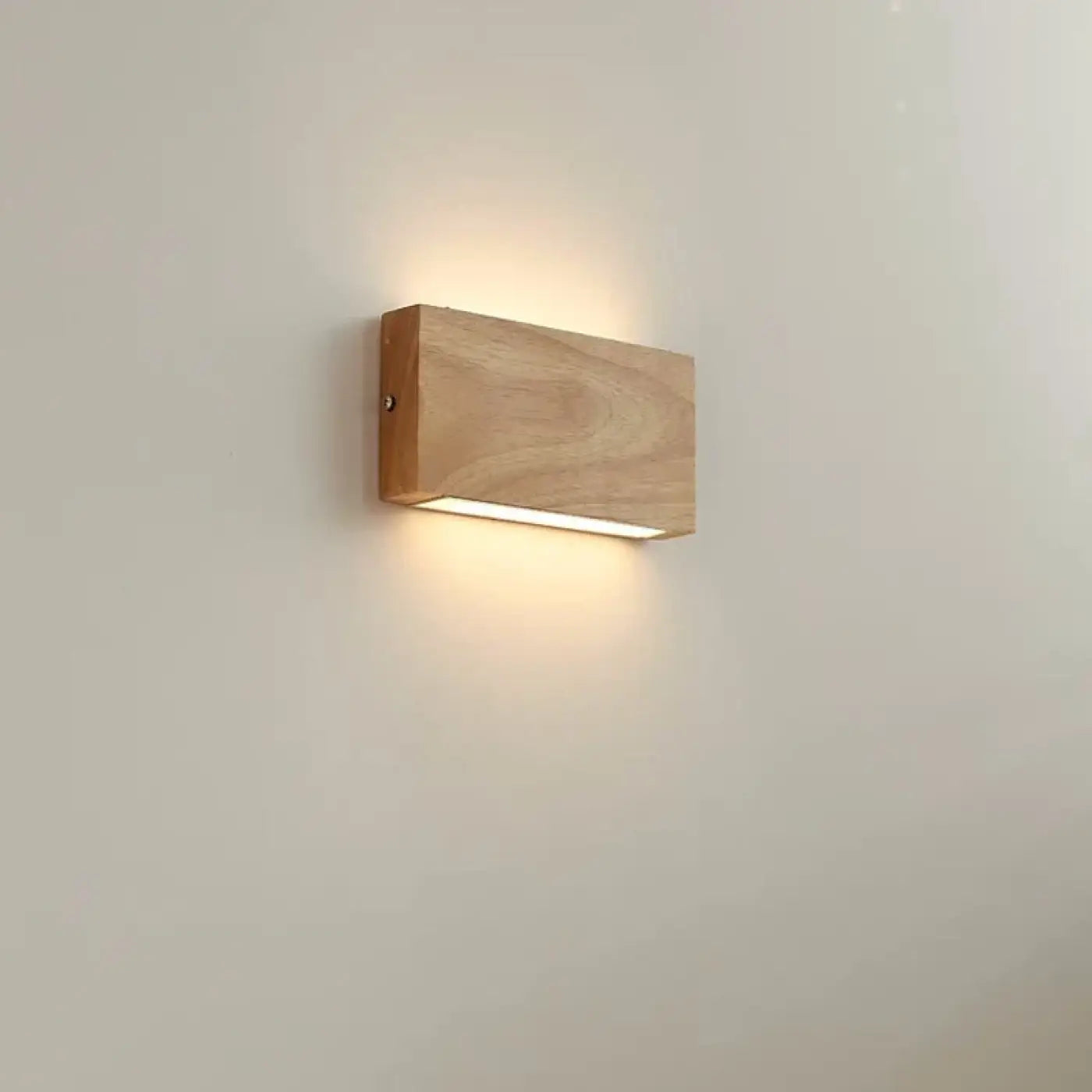 Applique murale LED rectangulaire en bois et acrylique — vue 4