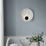 Applique murale LED ronde blanche effet éclipse — vue 3