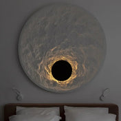 Applique murale LED ronde blanche effet éclipse — vue 6